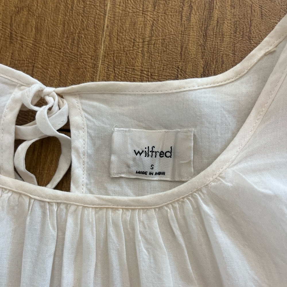 Aritizia Wilfred Sidione Cream Tiered Soft Romantic Mini Dress, Ruffles, Sz S - Picture 8 of 16